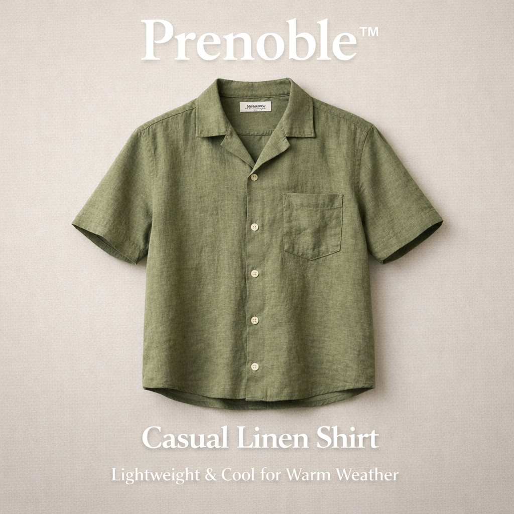 Prenoble™ Breeze Casual Linen Shirt  🌿 Stay Cool. Look Effortless.