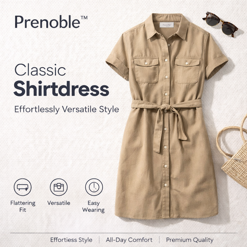 CareUplift™ Classic Belted Shirtdress